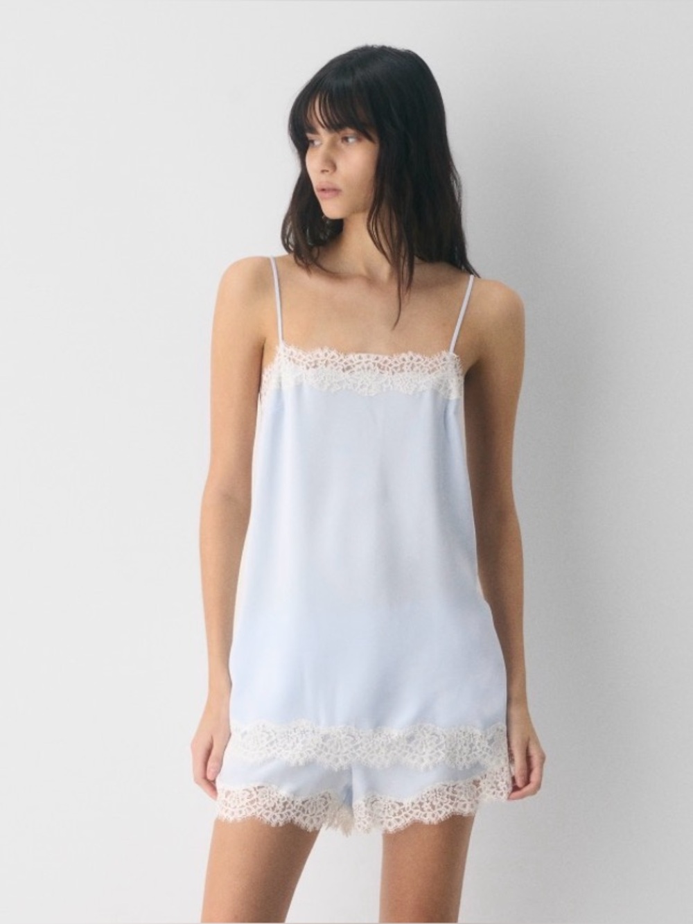 Aritzia serif satin camisole